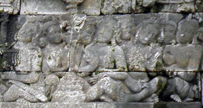 ILW Borobudur Mendut Tempelvoet 1e 42 dochters 02