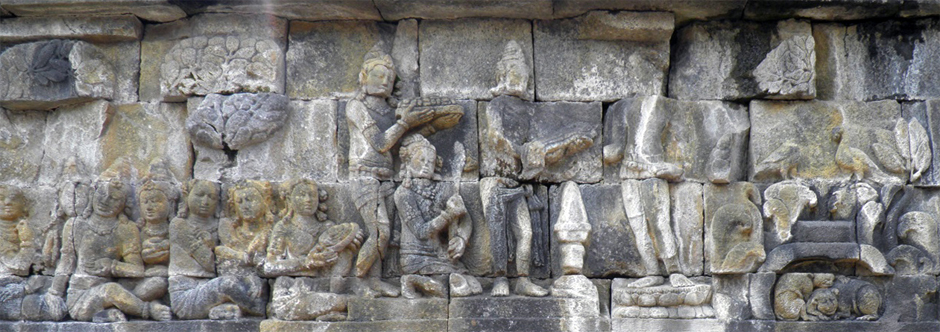 ILW Borobudur Mendut Tempelvoet 1e 68 monnikspij