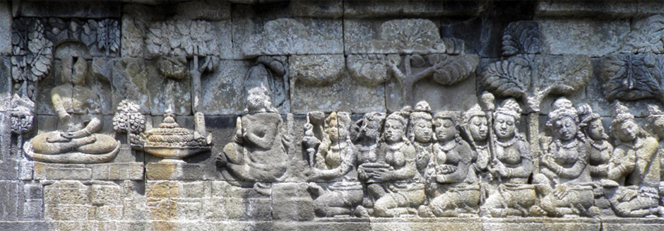 ILW Borobudur Mendut Tempelvoet 1e 78 Verlichting