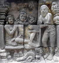 ILW Borobudur Mendut Tempelvoet 3e 21 bedelstaf
