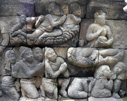 ILW Borobudur Mendut Tempelvoet 3e 18 lotus