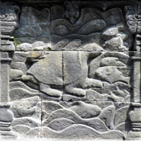 ILW Borobudur Mendut Tempelvoet 4e 192 schildpad