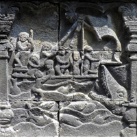ILW Borobudur Mendut Tempelvoet 4e 193 zeemonster