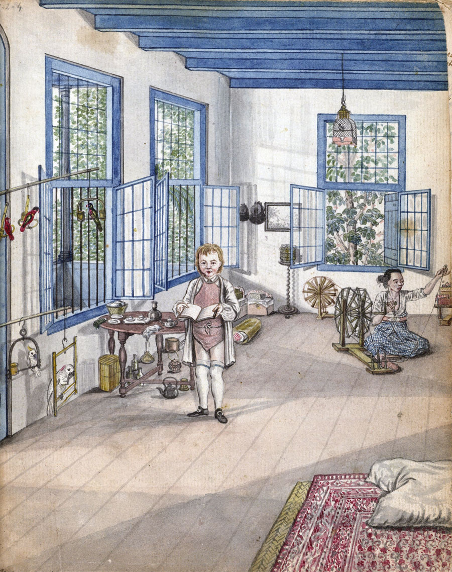 ILW Koesbroek Weg met ons - zoon Jantje en spinnende slavin Flora