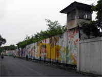 ILW Surabaya benedenstad Gevangenismuur